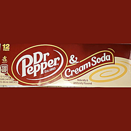 Dr Pepper 12 oz Cream Soda - 12 pk