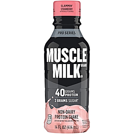 Muscle Milk Pro Series 14 oz Slammin' Strawberry Non-Dairy Protein Shake