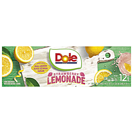 12 fl oz Strawberry Lemonade Beverage - 12 Pk