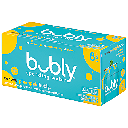 Bubly Coconut Pineapple Enhanced Sparkling Water - 8 pk