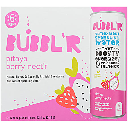 Antioxidant Pitaya Berry Nect'r Sparkling Water - 6 pk