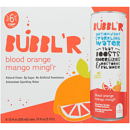 Antioxidant Blood Orange Mango Mingl'r Sparkling Water - 6 pk