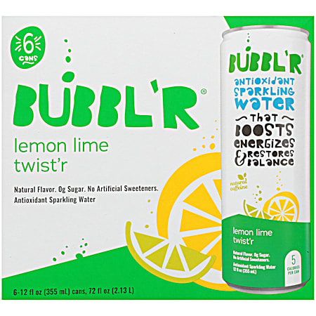 Antioxidant Lemon Lime Twist'r Sparkling Water - 6 pk