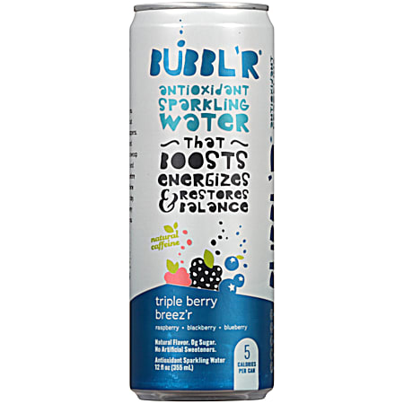 Antioxidant 12 oz Triple Berry Breez'r Sparkling Water