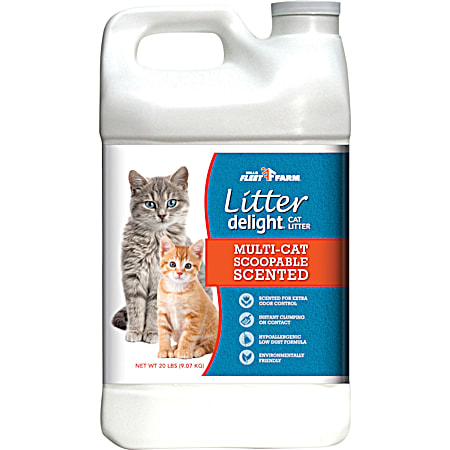 20 lb Multi-Cat Scoopable Scented Clay Cat Litter