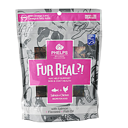 Phelps Wellness Fur Real?! 4.5 oz Salmon & Chicken Recipe Chews for Dogs