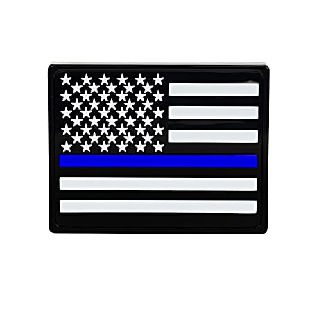 Bully Thin Blue Line American Flag Hitch Cover