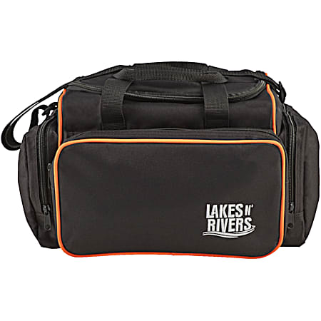 Medium Black w/ Orange Trim Softsided Tackle Bag
