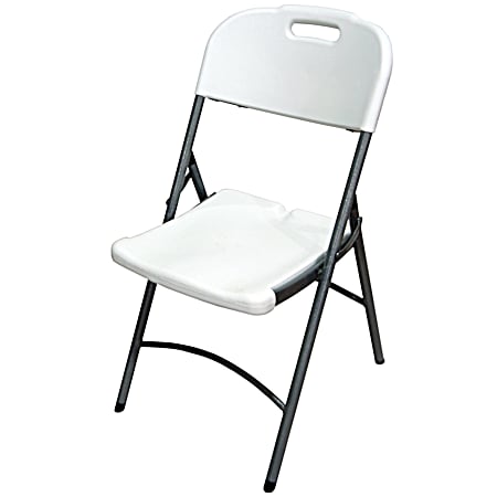 White Blow Molded Folding Chair