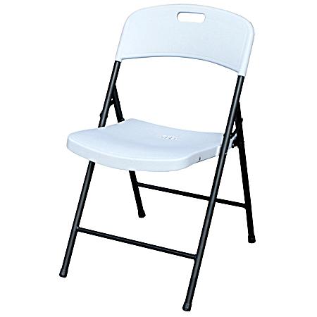 White Injection Molded Folding Chair
