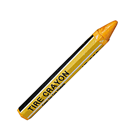 Tru-Flate Yellow Tire Marking Crayon