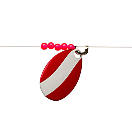 Little Joe Red Devil Single Hook Spinner - Red/White