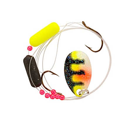 Floating Worm Harness - Perch/Lime Yellow