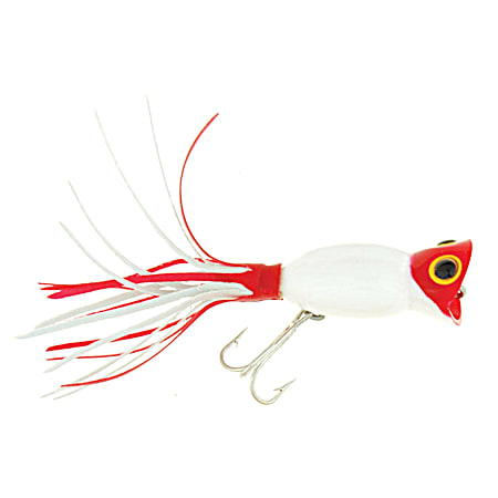 Hula Popper G760 - White/Red Head