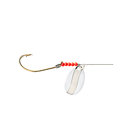 White/Chrome Red Devil Heart-of-Steel Spinner