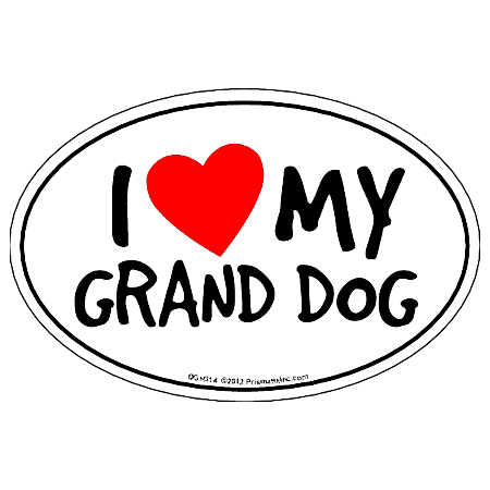 I Heart My Grand Dog Magnet
