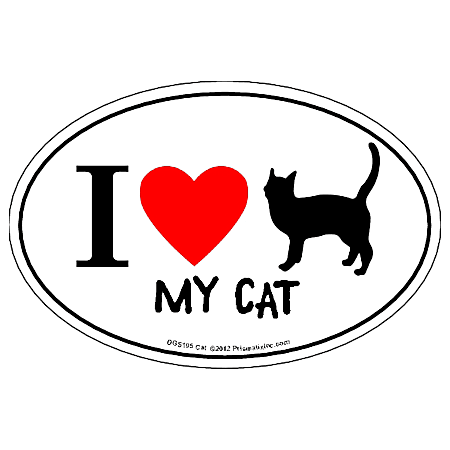Prismatix I Heart My Cat Silhouette Magnet