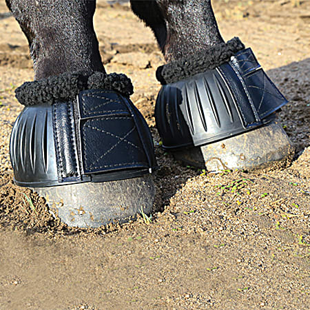 Black Fleece Lined Bell Boots - 2 Pk