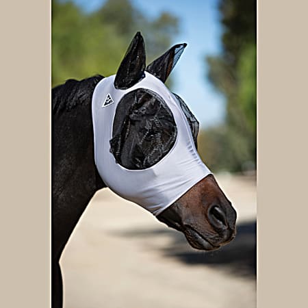 Small/Cob Charcoal Comfort Fit Lycra Fly Mask for Horses