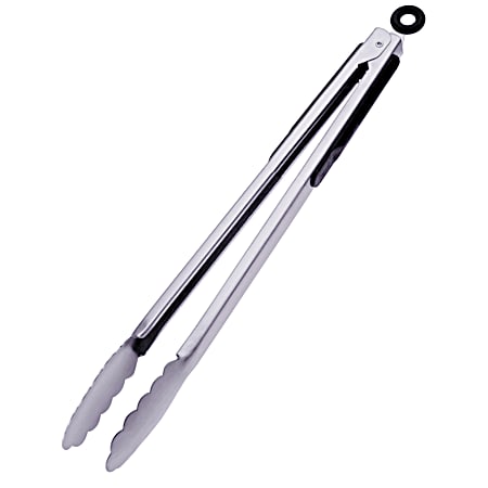 prepworks 12 in Stainless Steel Santoprene Locking Tongs