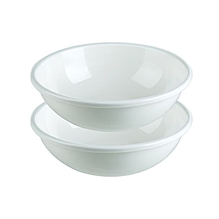 White Microwave Bowls - 2 pk
