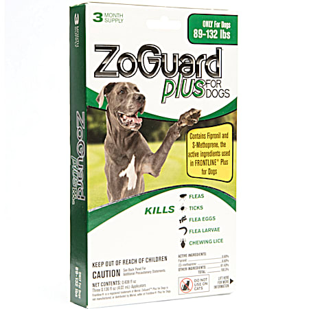 ZoGuard Plus Extra Large Dogs 89 to 132 lbs Flea & Tick Control