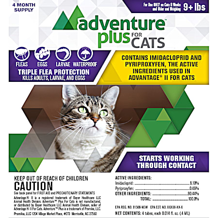 Adventure Plus Cats over 9 lbs Flea & Tick Control