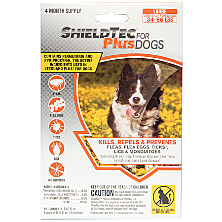 ShieldTec Plus For Large Dogs 34-66 lbs - 4 Pk