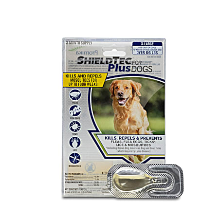 ShieldTec Plus Flea, Tick & Mosquito Control for Dogs (66 lbs and up) - 3 Pk