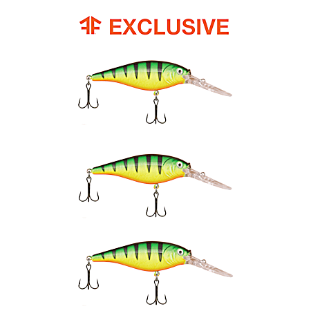 Flicker Shad Slick Fire Perch Pro Pack - 3 Pk.
