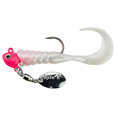 Pink Pearl Crappie Buster Spin'R Grub Jig