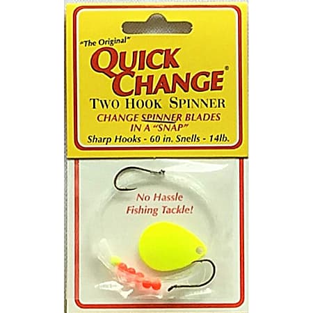 2 Hook Spinner - Chartreuse