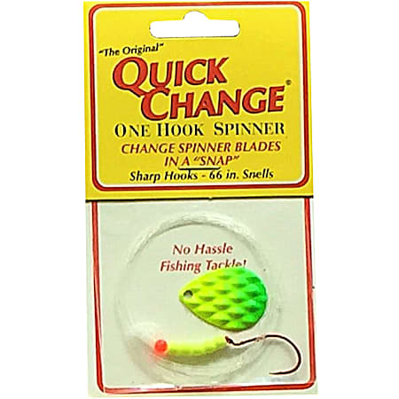 Diamond 1 Hook Spinner - Green/Chartreuse