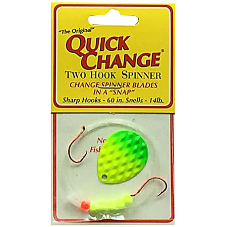 Diamond 2 Hook Harness - Green/Chartreuse