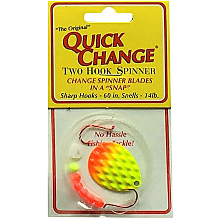 Diamond 2 Hook Harness - Chartreuse/Orange