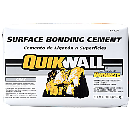 QUIKRETE Quickwall 50 lb Grey Surface Bonding Cement