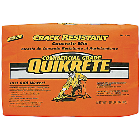 QUIKRETE 80 lbs Crack Resistant Concrete Mix