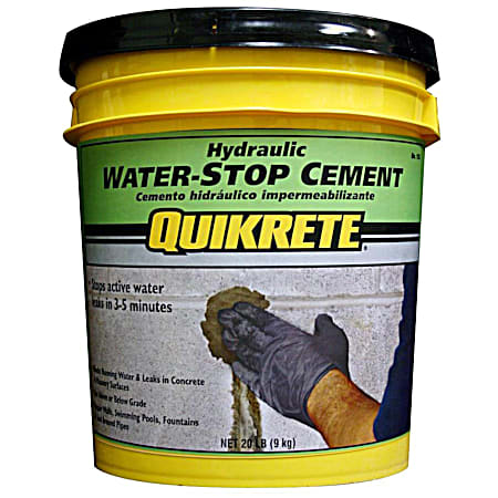 QUIKRETE Hydraulic Water-Stop Cement - 20 Lbs.