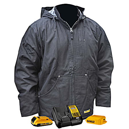 DeWalt Black Heated Heavy-Duty Work Jacket