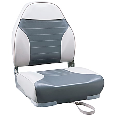 Lakes & Rivers Gray/Charcoal Deluxe Folding Seat