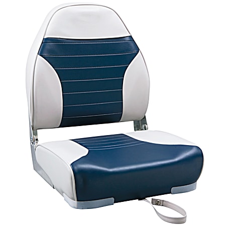 Tan/Navy Deluxe Folding Seat