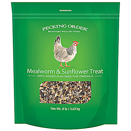 8 lbs Mealworm & Sunflower Treat w/ Added Flax Seed for Omega-3