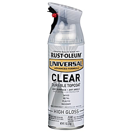 Rust-Oleum 11 oz Universal High Gloss Clear Durable Topcoat Spray Paint