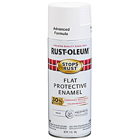 Rust-Oleum 12 oz Stops Rust Flat Advanced Protective Enamel Spray Paint