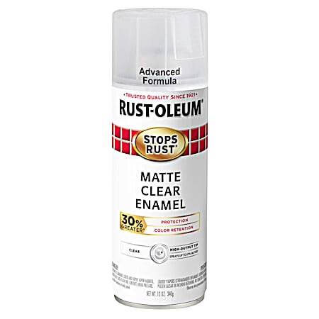 Rust-Oleum 12 oz Stops Rust Matte Advanced Protective Enamel Spray Paint