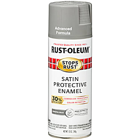 12 oz Stops Rust Satin Advanced Protective Enamel Spray Paint