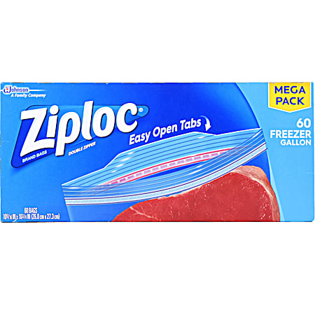 Ziploc Gallon Freezer Bag Mega Pack - 60 Ct.