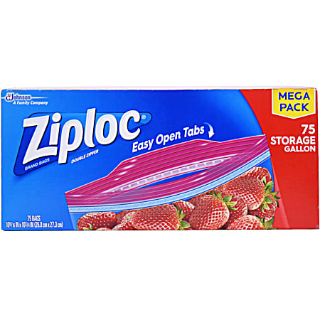 Ziploc Gallon Storage Bag Mega Pack - 75 Ct.