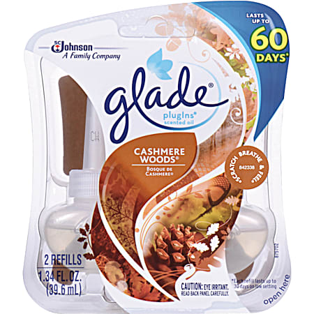 Glade PlugIns 1.34 oz Cashmere Woods Scented Oil Refill - 2 Pk