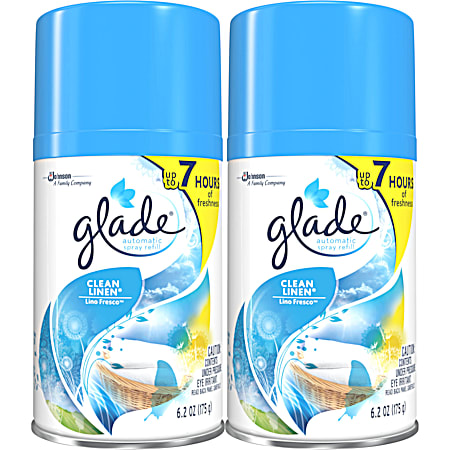Glade Sense & Spray 6.2 oz Clean Linen Automatic Spray Freshener Refill - 2 Pk